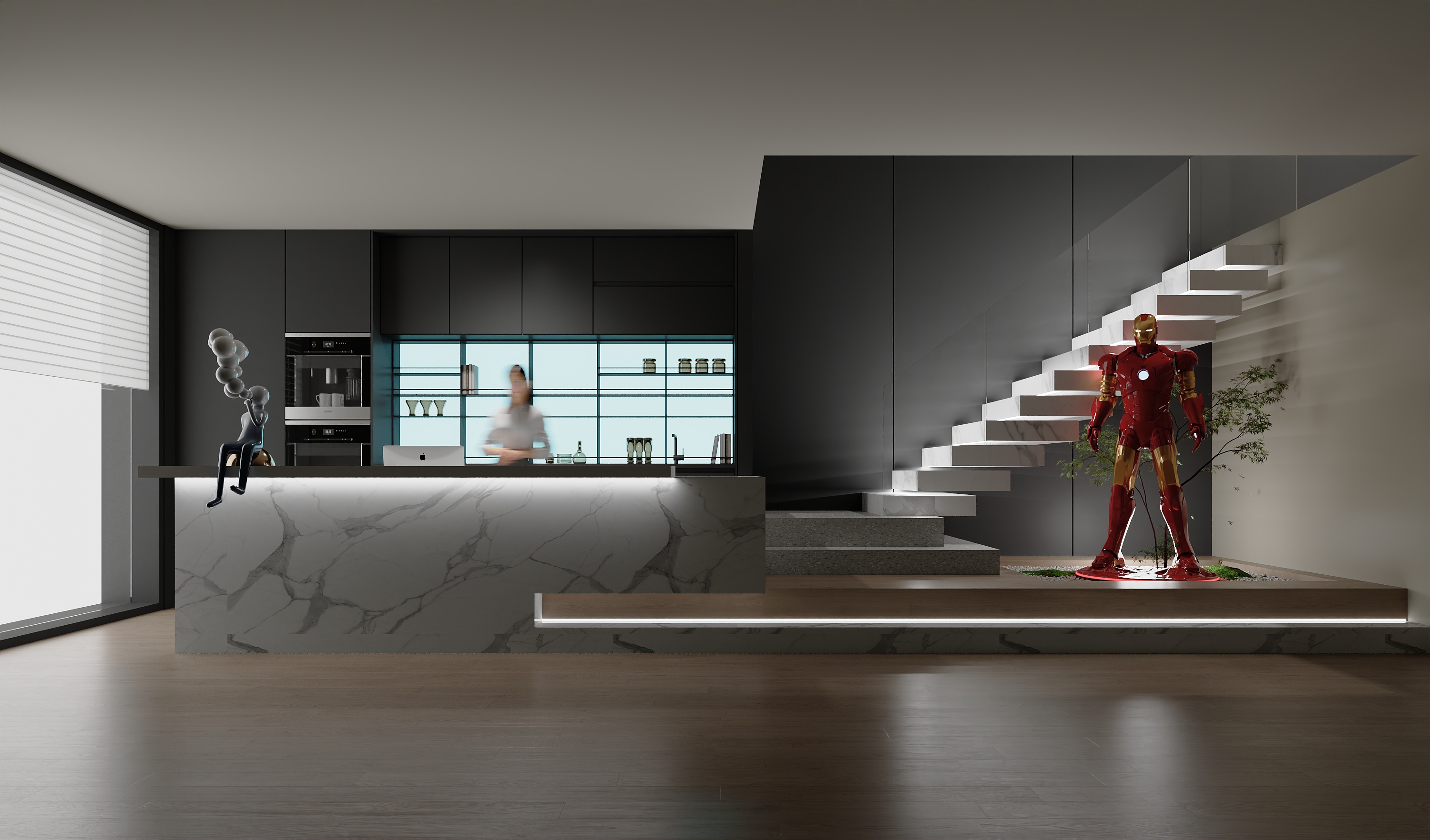 2017级环境设计专业吴发亭&mdash;&mdash;空间设计作品《尊尚前沿》